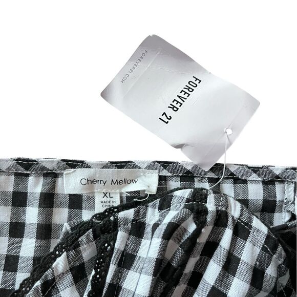 Forever 21 Gingham Check Halter Corset Top - Picture 4 of 4